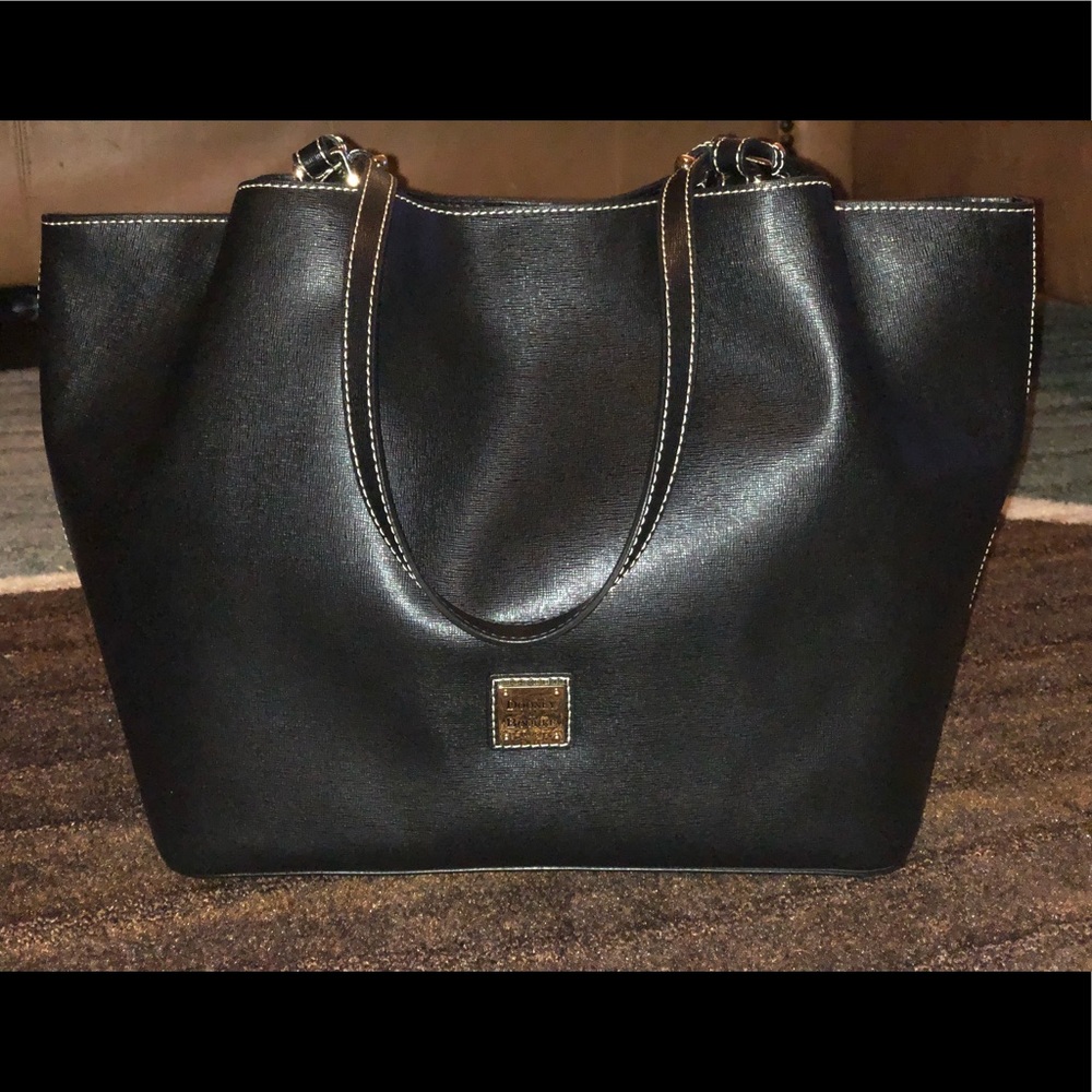Dooney and Bourke Black Flynn in Saffiano Leather